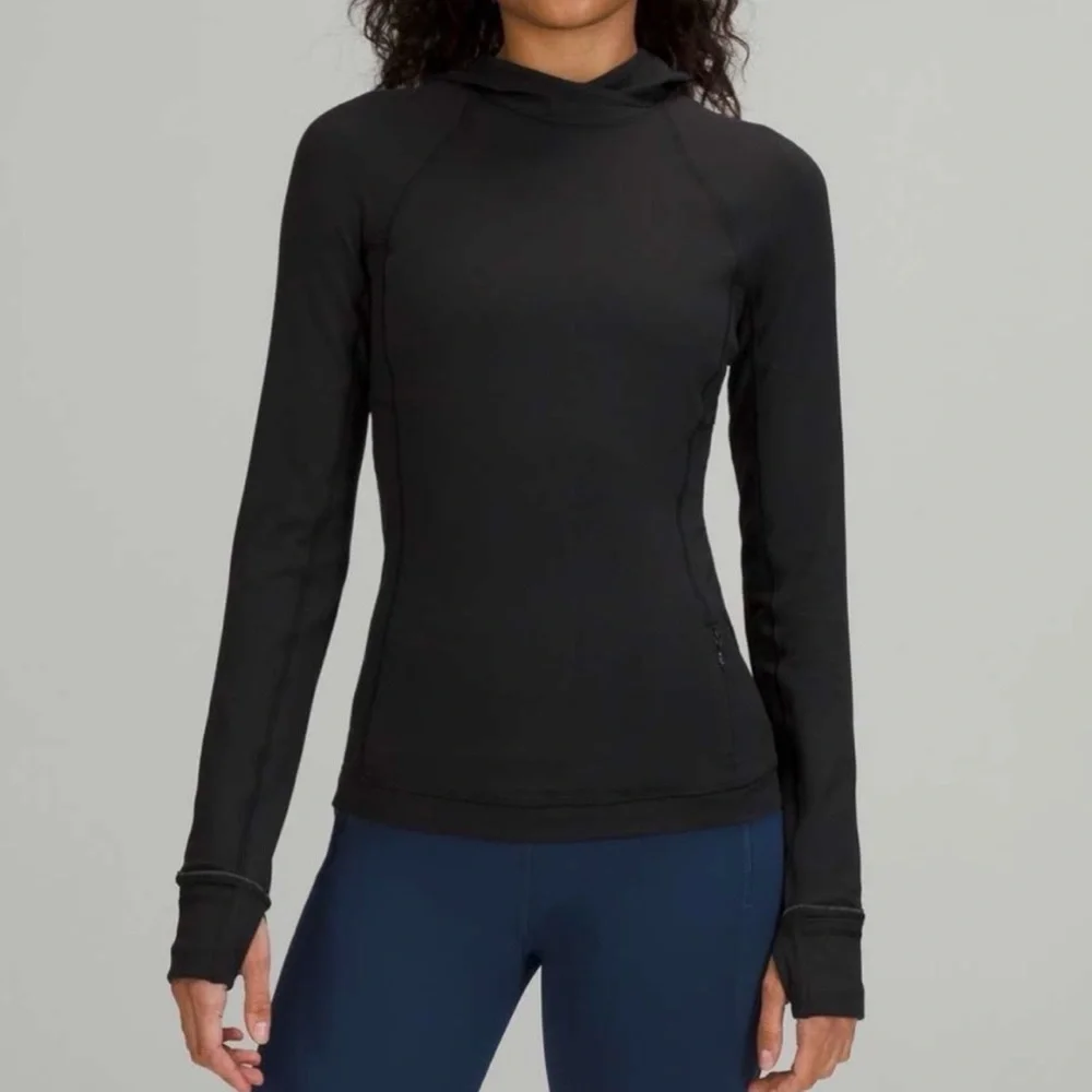 Lululemon Its Rulu Run Long Sleeve Hoodie womens size 6 in black
